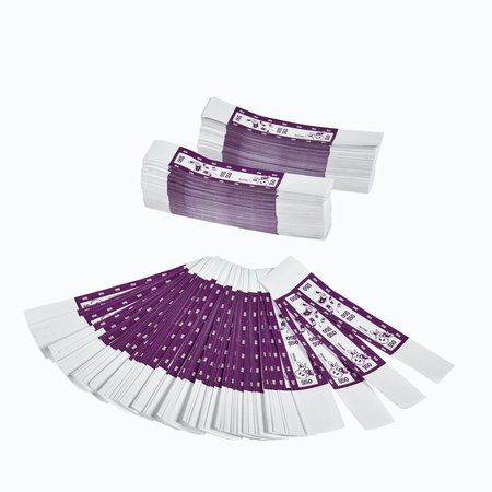 MOOLAH Self-Sealing Currency Bands, Purple, $50, Case of 20000 729200050C